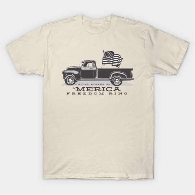 Driving for Freedom and the 4th of July T-Shirt by fatbastardshirts